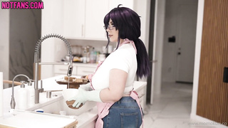 Momokun succubu mom cosplay