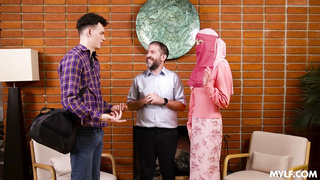 Hijab Mylfs - Persian goddess stepmom gets mouthful of cum from obedient son - Free Porn