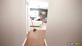 Kate Legend, Kate gets fuck while cleaning