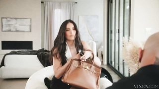 Isa Bella, sexy brunette fucks her accountant