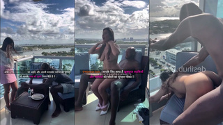Meeti Kalher Outdoor Balcony Sex with Big Black Cock