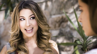 Kristen Scott's small tits and blonde hair get a hardcore threesome treatment