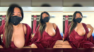 88pink 6 boobs open in mahroon nighty bhojpuri song nepali randi bhabhi