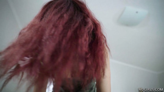 Red Curly Hair Girl Wasted
