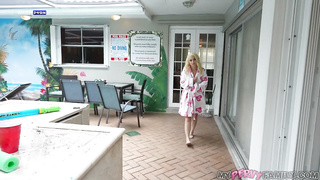 Aria Banks - Step-Dad... Can You Rub Some Here. - MyPervyFamily