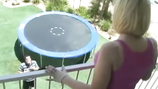 Blonde milf fucks her daughter's boyfriend