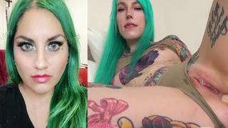 Danna Danger / Sensual putita pelo verde con Dildo Anal se masturba muy rico