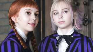 Emma and Evie BJ