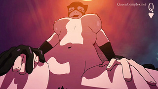 Gotham City Sirens - Harley Quinn & Catwoman Fuck Robin