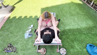 Kianna Dior backyard