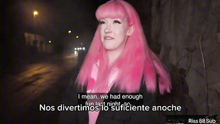 Evie Rees- Muñequita pelirrosa follando por dinero-Sub español