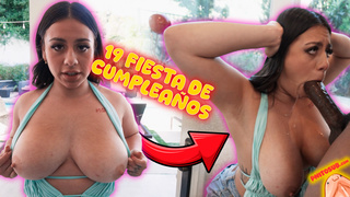 ¿Semen para mi cumpleaños? Pendeja de 19 recibe un pastel de semen Sub Español