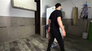: A man brings a girl over to have sex with her.