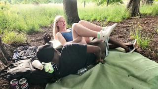 Kinky British Wife B3CKY CHA53 Enjoys A BBC Creampie In A Park Cuckold Voyeur Style (720)