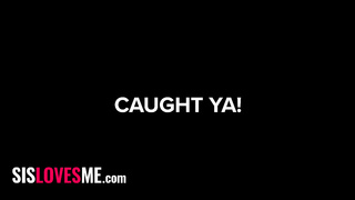 Sahily Sweet, a passionate Latina stepsister, grabs her stepbrother's cock and shoves it in her mout