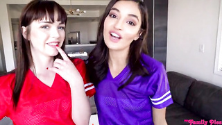 Free XXX - Super Sunday With My Step Sis And Her Friend (2020)