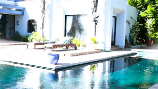 Hot bruntte makes a deal with repo guys