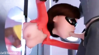 Anime-Elasticgirl and violet compilation hentai