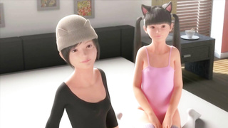 Two Sexy Hentai Girls Fucked Hard By One Guy