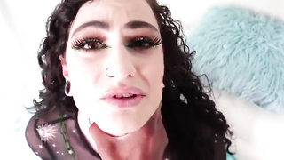 Babe takes BBC in her ass