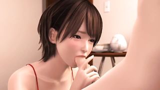 Horny asian girl fucked to creampie