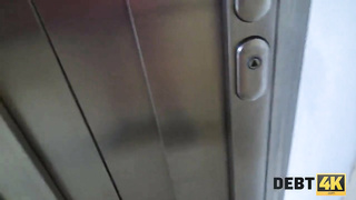 Busty brunette pay with her pussy