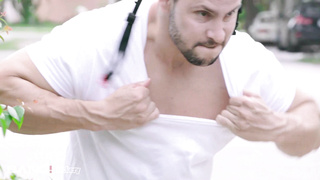 accidentally hits a pedestrian on a bike