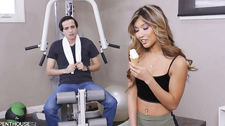 XXX Movies 2021.06.30 Ricky Spanish Clara Trinity Asian Hottie Hooks A Stud In The Gym XXX Free Porn