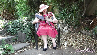 Fat Granny Solo 2021.07.13 Rachel Outdoor Masturbation XXX Video Porn