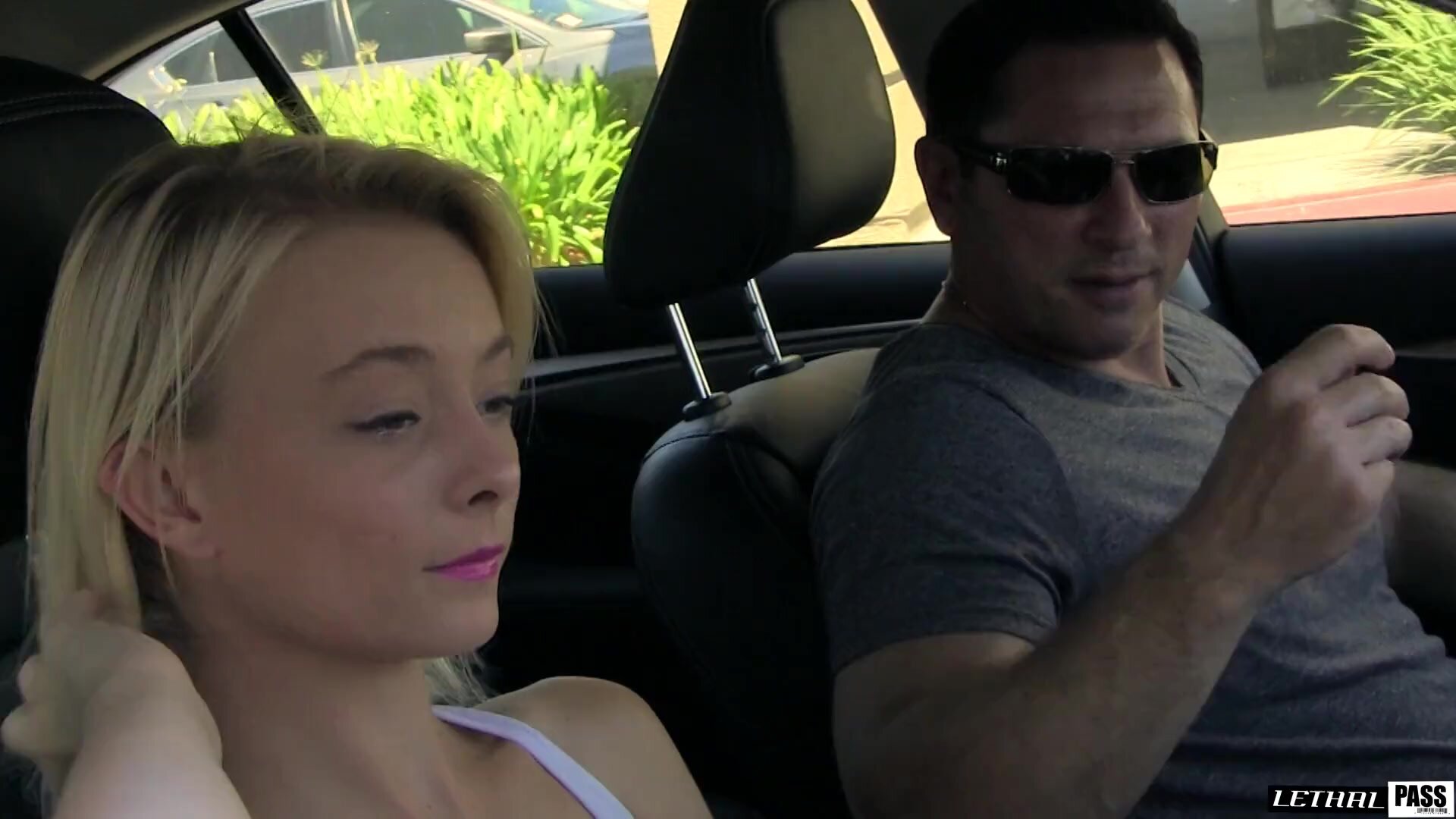 Blonde teen Maddy Rose banged in the car