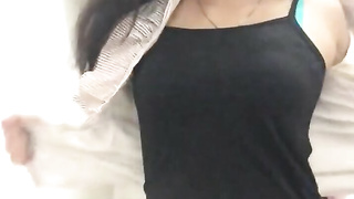 Beautiful Indonesian BaBe bOObs pressing and pushy rubbing, fingering