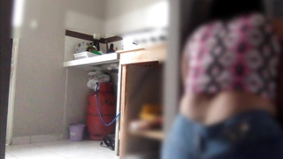 Kitchen sex with hot stepsister addicted to cum