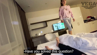 STEP DAUGHTER FUCKS ME WHILE I'M ON THE PHONE WITH MY WIFE