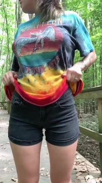 Girl strip in public
