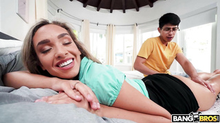 diego Perez gives horny stepmoma massage and fucks her