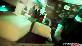 A crowd of beauties pounced on the cock of a rich macho in a gangbang