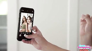 In group sex, both the sister and her friend received an orgasm