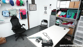 XXX Video - Shoplyfter - Hot Milf got caught red handed and fucked by the security guard.