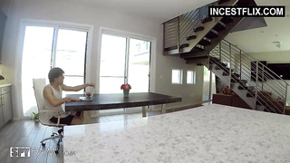 Eating Moms Pussy While On Phone With Dad