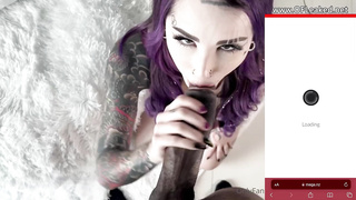 Skinny teen babe loves a big dick