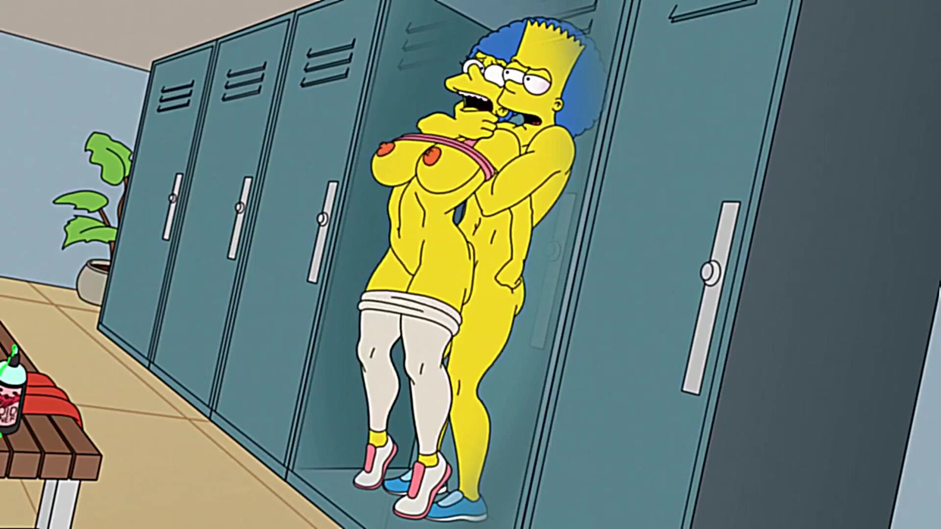 Marge Fucking A Lesbian - Bart And Marge Fucking In The Gym