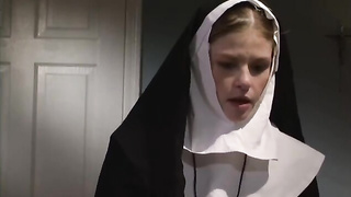 brunette lesbian fucks young nun