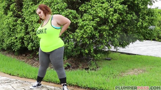 Fucking with busty fat red head