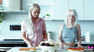 afternoon of pizza and sex between mother and daughter