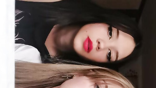 group of girls flashes for the camera