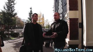 Jizzy mouth real hooker