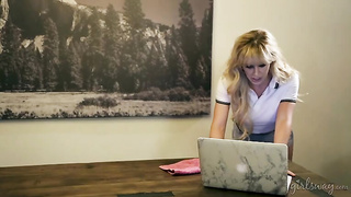 Hot lesbians having fun together