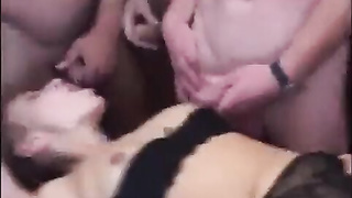 Gangbang cum swap