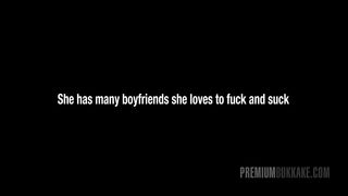 Pretty pole dancer Lola swallows 51 huge mouthful cum loads xxx