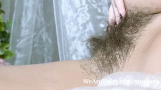 Young girl with a very hairy pussy nude porn